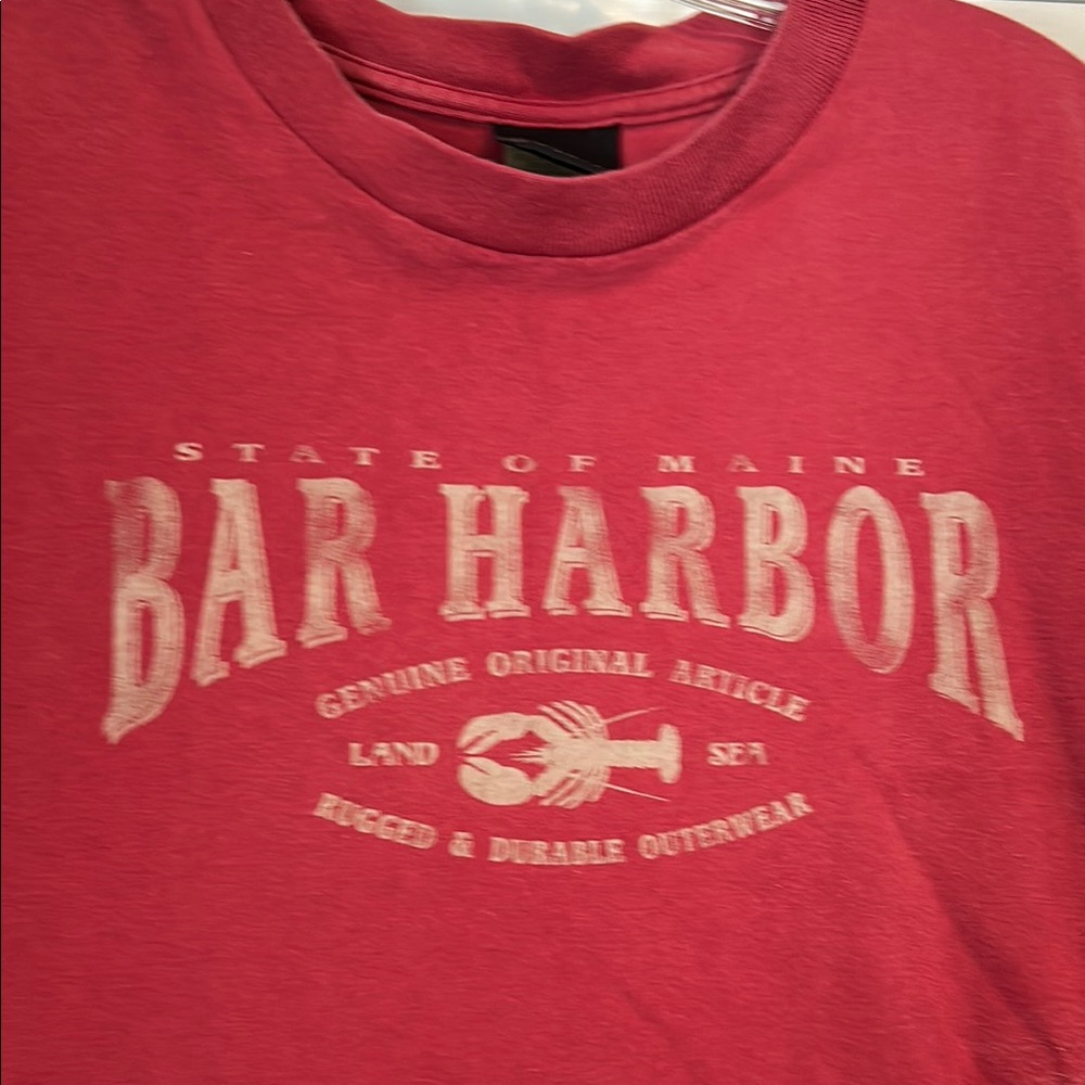 Vintage Bar Harbor T Shirt Small Red